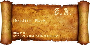 Boldini Márk névjegykártya